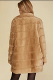 Faux fur coat (camel)