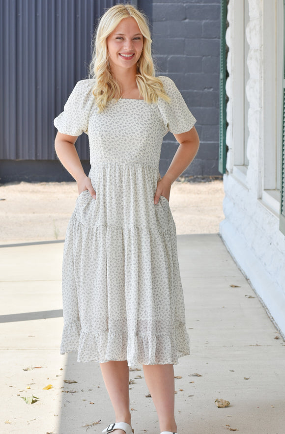 Gardenia Puff Sleeve Dress