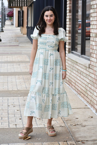 Hadley Multi Pattern Midi Dress