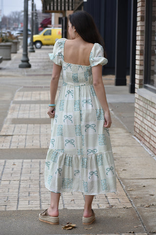 Hadley Multi Pattern Midi Dress