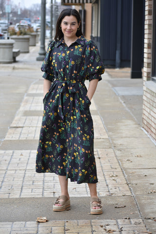 Hailey Floral Print Midi Dress