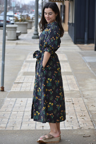 Hailey Floral Print Midi Dress
