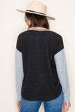 Half Button Brushed Sweater