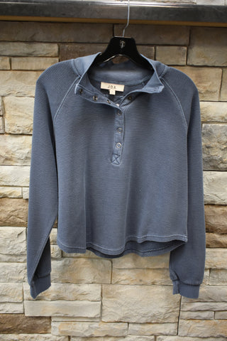 Henley Half Snap Top