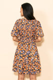 Midnight floral bubble dress (back)