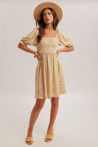 Kendall Ditsy Floral Smocked Dress