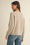 Lilan Textured Flower Embroidery Sweater