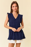 Lina Button Down Babydoll Top