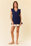 Lina Button Down Babydoll Top