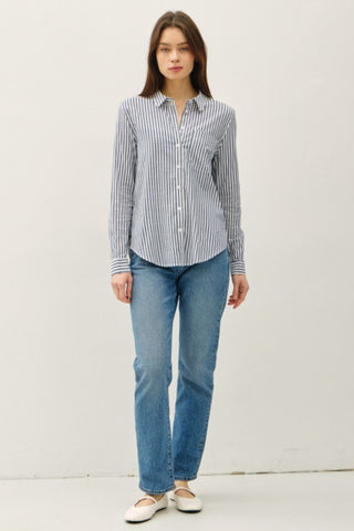Margaret Striped Button Down Top