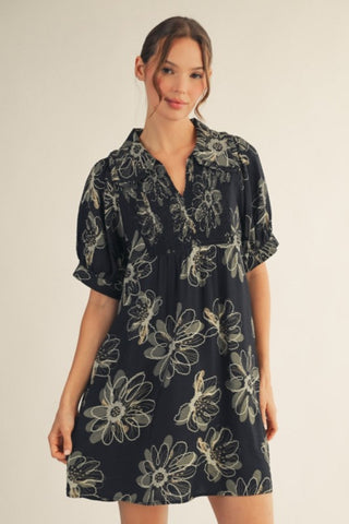 Miriana Knee Length Print Dress - urbanity online and boutique