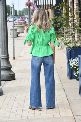 Nova High Rise Wide Leg Denim Jeans