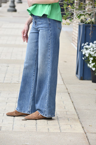 Nova High Rise Wide Leg Denim Jeans