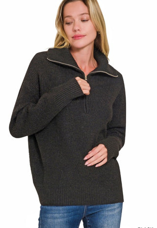Oaklynn Half Zip Sweater - urbanity online and boutique