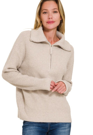 Oaklynn Half Zip Sweater - urbanity online and boutique