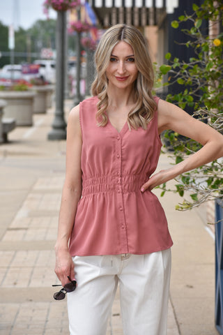 Paris Button Front Blouse