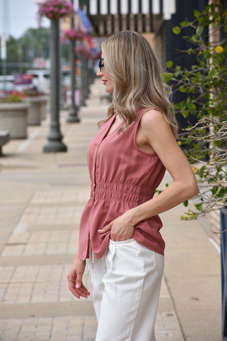 Paris Button Front Blouse