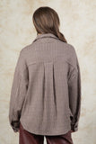 Brown/taupe patterned button-up jacket