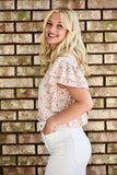 Ruffle Sleeve Floral Top