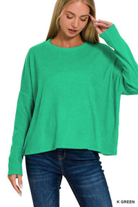 Kelly green ribbed sweater