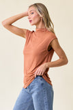 Raised Neck Knit Top