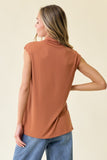 Raised Neck Knit Top
