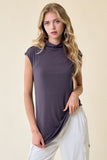 Raised Neck Knit Top