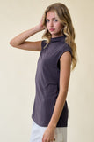 Raised Neck Knit Top