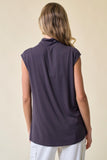 Raised Neck Knit Top
