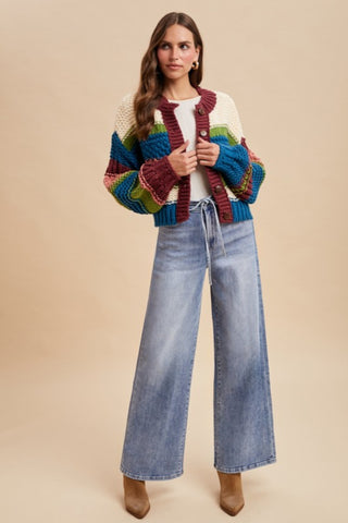 Kimberly High Waist Tie Belt Jean