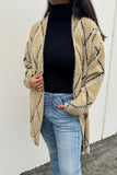 Rhombus Patterned Open Cardigan