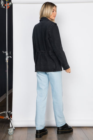 Selervo Washed Denim Utility Jacket - urbanity online and boutique