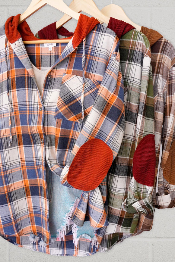 Shayla Hooded Flannel Shacket