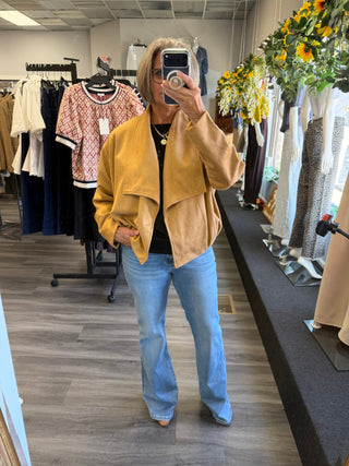 The Essential Camel Ultra-Soft Open Jacket