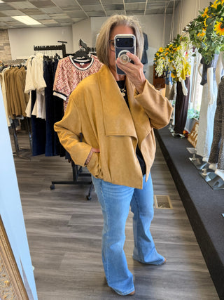 The Essential Camel Ultra-Soft Open Jacket