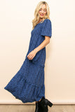 Blue floral maxi dress