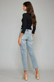 High rise straight leg jeans (back)