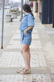 Valerie Short Sleeve Denim Top