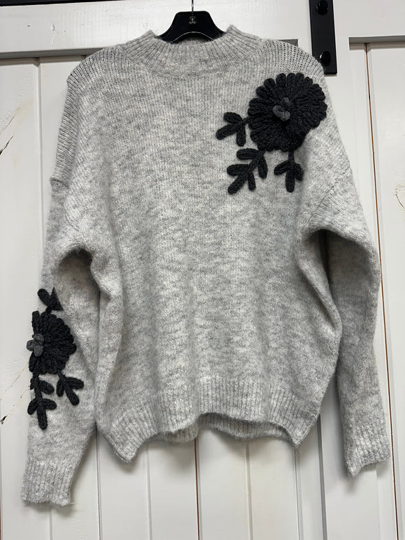 Zelda Floral Applique Sweater