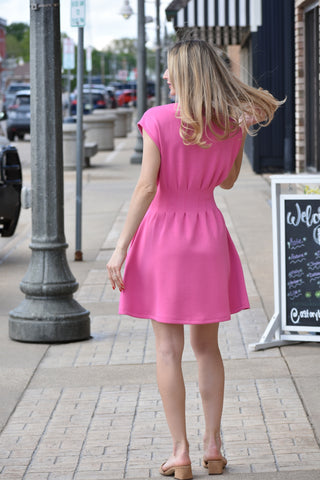 Fuchsia mini dress