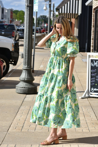 Zuri Tiered Floral Midi Dress