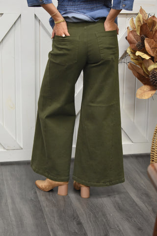 Signature Dark Olive Slim-Fit Denim Jeans