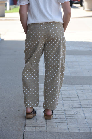 Cocoa & Cream Polka Dot High-Stretch Slim-Fit Jeans
