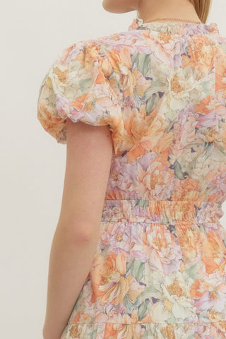 Cora Floral Print Maxi Dress - urbanity online and boutique