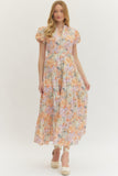 Cora Floral Print Maxi Dress