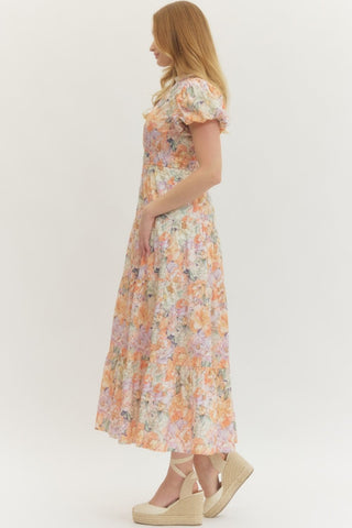 Cora Floral Print Maxi Dress - urbanity online and boutique