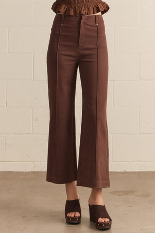 Sienna High-Rise Seam Detail Wide Leg Jeans