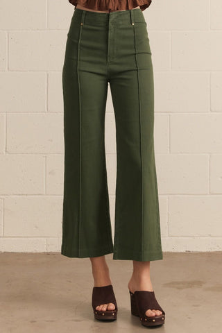 Sienna High-Rise Seam Detail Wide Leg Jeans