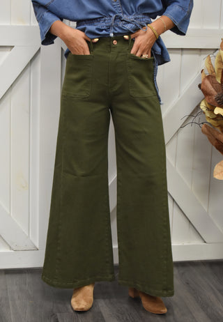 Signature Dark Olive Slim-Fit Denim Jeans