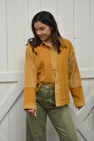 Daphne Frill-Hem Corduroy Jacket